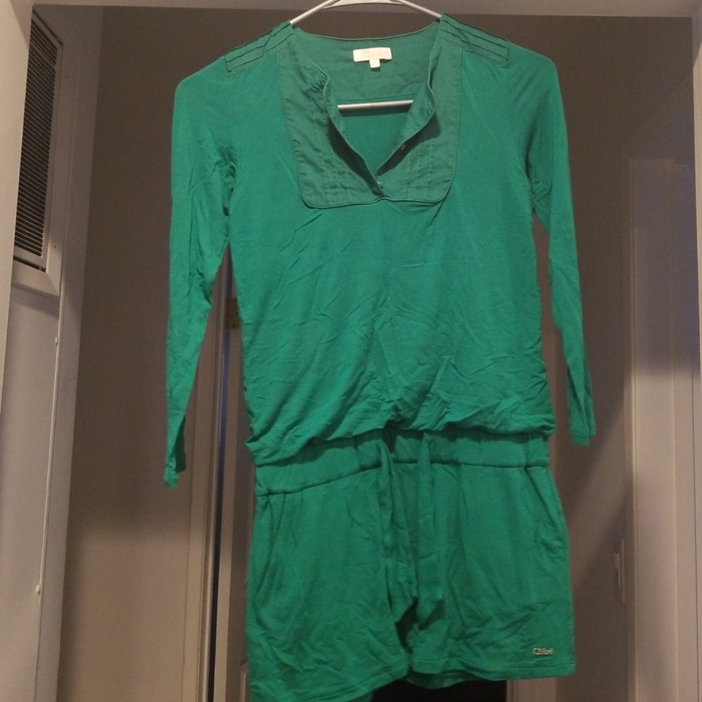 Green Chloe cinched daytime dress